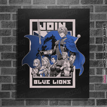 Load image into Gallery viewer, Shirts Posters / 4"x6" / Black Join Blue Lions
