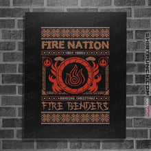 Load image into Gallery viewer, Shirts Posters / 4"x6" / Black Fire Nation Ugly Sweater