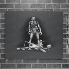 Load image into Gallery viewer, Shirts Posters / 4"x6" / Charcoal Droid Knockout