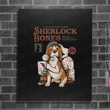 Load image into Gallery viewer, Daily_Deal_Shirts Posters / 4"x6" / Black Sherlock Bones
