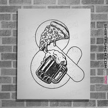 Load image into Gallery viewer, Shirts Posters / 4"x6" / White Pizza and Beer
