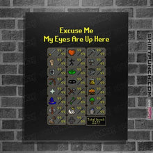 Load image into Gallery viewer, Shirts Posters / 4"x6" / Black My Eyes Are Up Here RS