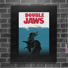 Load image into Gallery viewer, Shirts Posters / 4"x6" / Black Double Jaws