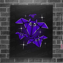 Load image into Gallery viewer, Shirts Posters / 4"x6" / Black Origami Bats