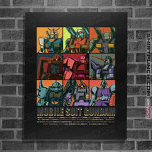 Load image into Gallery viewer, Daily_Deal_Shirts Posters / 4&quot;x6&quot; / Black Mobile Suits
