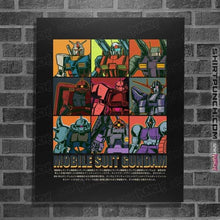 Load image into Gallery viewer, Daily_Deal_Shirts Posters / 4"x6" / Black Mobile Suits