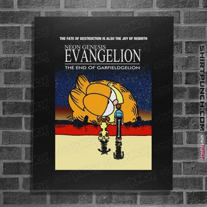 Daily_Deal_Shirts Posters / 4"x6" / Black End Of Neon Genesis Garfieldgelion