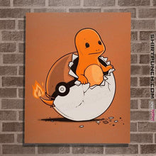 Load image into Gallery viewer, Shirts Posters / 4"x6" / Orange Pokegg Ball