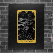 Load image into Gallery viewer, Shirts Posters / 4"x6" / Black Tarot The Moon