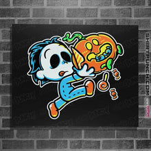 Load image into Gallery viewer, Secret_Shirts Posters / 4"x6" / Black Super Halloween Boy