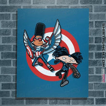 Load image into Gallery viewer, Daily_Deal_Shirts Posters / 4"x6" / Sapphire Captain Tallhair And Football Soldier