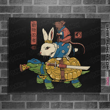 Load image into Gallery viewer, Shirts Posters / 4"x6" / Black Kame, Usagi, and Ratto Ninjas