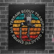 Load image into Gallery viewer, Shirts Posters / 4"x6" / Black Retro AT-ST Sun