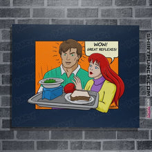 Load image into Gallery viewer, Daily_Deal_Shirts Posters / 4"x6" / Navy Great Reflexes