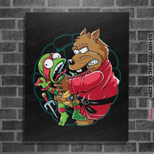 Load image into Gallery viewer, Daily_Deal_Shirts Posters / 4"x6" / Black Why You Little Turtle