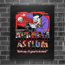 Load image into Gallery viewer, Daily_Deal_Shirts Posters / 4"x6" / Black Greetings From The Asylum