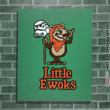 Load image into Gallery viewer, Daily_Deal_Shirts Posters / 4"x6" / Irish Green Little Ewoks