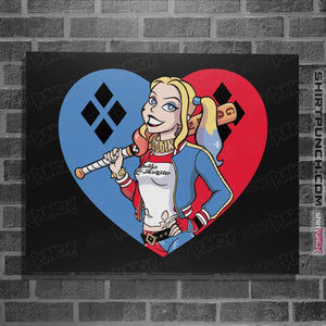 Shirts Posters / 4"x6" / Black Harlequin Heart