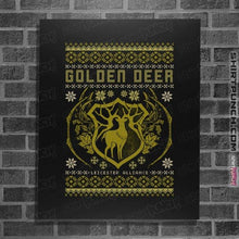 Load image into Gallery viewer, Shirts Posters / 4"x6" / Black Golden Deer Sweater