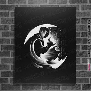 Daily_Deal_Shirts Posters / 4"x6" / Black The Crescent Moon