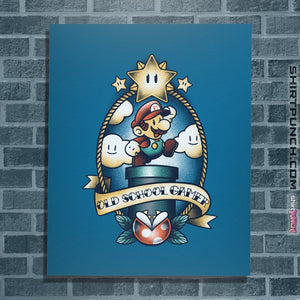 Shirts Posters / 4"x6" / Sapphire Super Old School Gamer