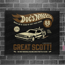 Load image into Gallery viewer, Daily_Deal_Shirts Posters / 4"x6" / Black Doc's Wheels