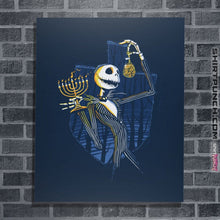 Load image into Gallery viewer, Shirts Posters / 4"x6" / Navy Hanukkah Town