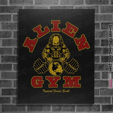 Load image into Gallery viewer, Daily_Deal_Shirts Posters / 4"x6" / Black Alien Gym