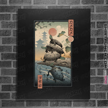 Load image into Gallery viewer, Shirts Posters / 4"x6" / Black Kame Kame Ukiyo-e
