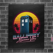 Load image into Gallery viewer, Shirts Posters / 4"x6" / Black Gallifrey Summer Vibes