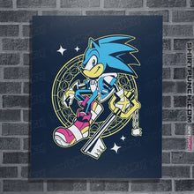 Load image into Gallery viewer, Daily_Deal_Shirts Posters / 4"x6" / Navy Sonic Kingdom Hearts