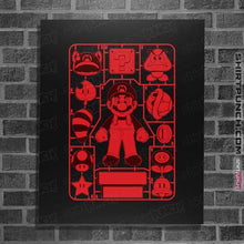 Load image into Gallery viewer, Daily_Deal_Shirts Posters / 4"x6" / Black Mario Model Sprue