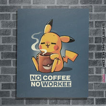 Load image into Gallery viewer, Secret_Shirts Posters / 4"x6" / Indigo Blue No Coffee Pikachu