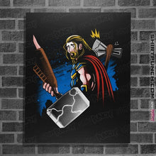 Load image into Gallery viewer, Daily_Deal_Shirts Posters / 4"x6" / Black The Hammer Returns