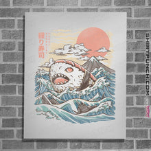 Load image into Gallery viewer, Shirts Posters / 4"x6" / White Sharkiri Sushi