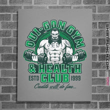 Load image into Gallery viewer, Daily_Deal_Shirts Posters / 4"x6" / Sports Grey Qui-Gon Gym