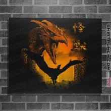 Load image into Gallery viewer, Daily_Deal_Shirts Posters / 4"x6" / Black Rodan Kaiju