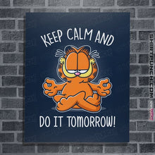 Load image into Gallery viewer, Secret_Shirts Posters / 4"x6" / Navy Keep Calm And Do It Tomorrow