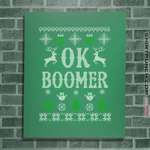 Load image into Gallery viewer, Shirts Posters / 4"x6" / Irish Green OK Zoomer Ugly Christmas Sweater