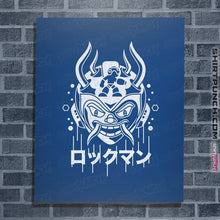 Load image into Gallery viewer, Shirts Posters / 4"x6" / Royal Blue Blue Bomber Oni