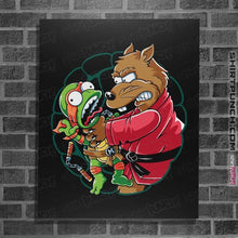 Load image into Gallery viewer, Secret_Shirts Posters / 4"x6" / Black Why You Little Turtle Mikey