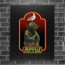 Load image into Gallery viewer, Shirts Posters / 4"x6" / Black Seagulls Stop It Now