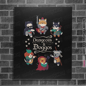 Shirts Posters / 4"x6" / Black Dungeons & Doggos