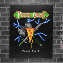 Load image into Gallery viewer, Shirts Posters / 4"x6" / Black PIzza Quest