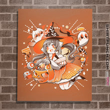 Load image into Gallery viewer, Shirts Posters / 4"x6" / Orange Trick Or Treat Witch