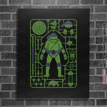 Load image into Gallery viewer, Daily_Deal_Shirts Posters / 4"x6" / Black Donatello Model Sprue