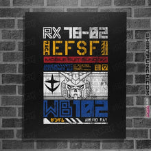 Load image into Gallery viewer, Daily_Deal_Shirts Posters / 4"x6" / Black RX-78-02 DATA