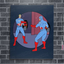 Load image into Gallery viewer, Shirts Posters / 4"x6" / Navy Captain Americas
