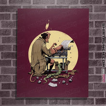 Load image into Gallery viewer, Daily_Deal_Shirts Posters / 4"x6" / Maroon Hellboy's Report