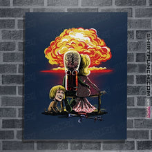 Load image into Gallery viewer, Secret_Shirts Posters / 4"x6" / Navy Martians Gazing at the Moon